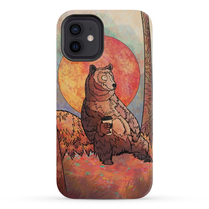 iPhone 12 mini StrongFit The relaxing bear by Steve Wade (Swade)