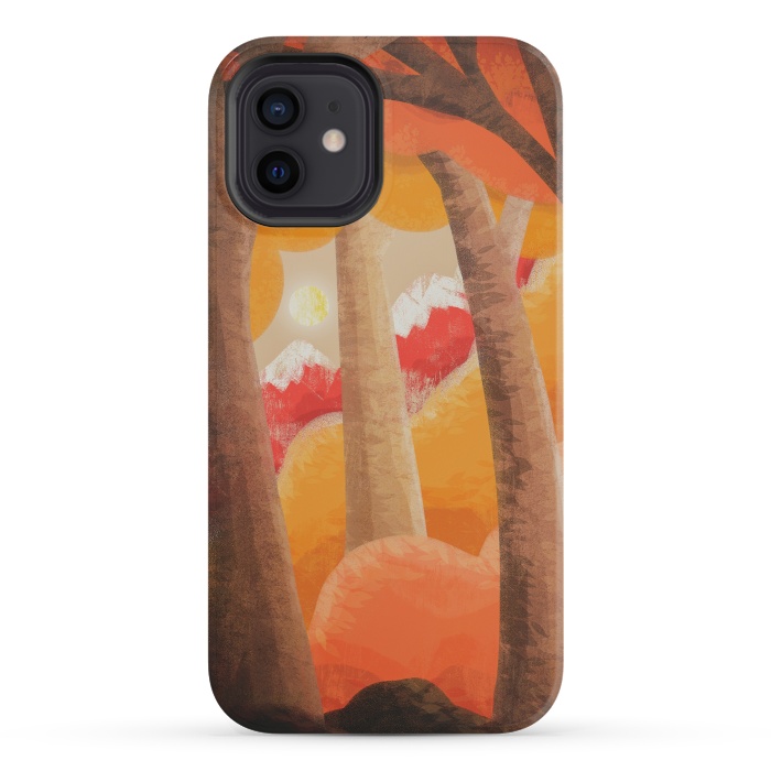 iPhone 12 mini StrongFit The autumn orange forest by Steve Wade (Swade)