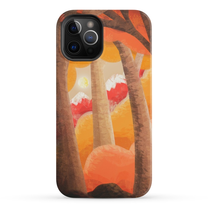 iPhone 12 Pro StrongFit The autumn orange forest by Steve Wade (Swade)
