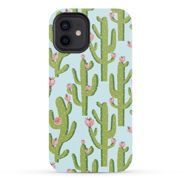 iPhone 12 mini StrongFit Summer Cactus by Uma Prabhakar Gokhale