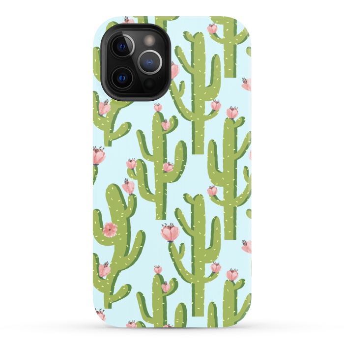 iPhone 12 Pro StrongFit Summer Cactus by Uma Prabhakar Gokhale