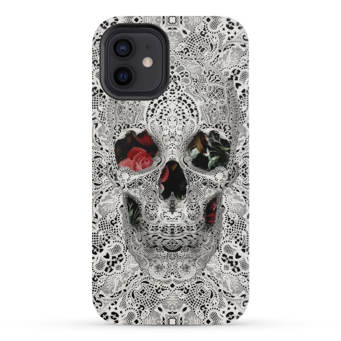 iPhone 12 mini StrongFit Lace Skull 2 by Ali Gulec