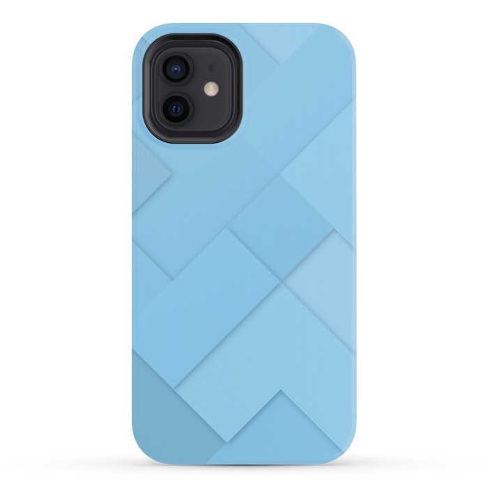 iPhone 12 mini StrongFit blue shade blocks  by MALLIKA