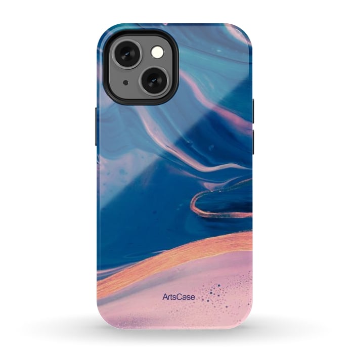 iPhone 12 mini StrongFit Acrylic Paint Abstract Marbling by ArtsCase