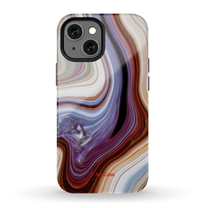 iPhone 12 mini StrongFit Brown Marble Pattern by ArtsCase