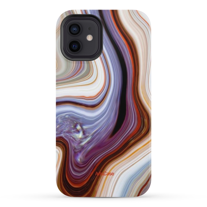iPhone 12 StrongFit Brown Marble Pattern by ArtsCase
