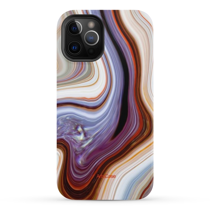 iPhone 12 Pro StrongFit Brown Marble Pattern by ArtsCase