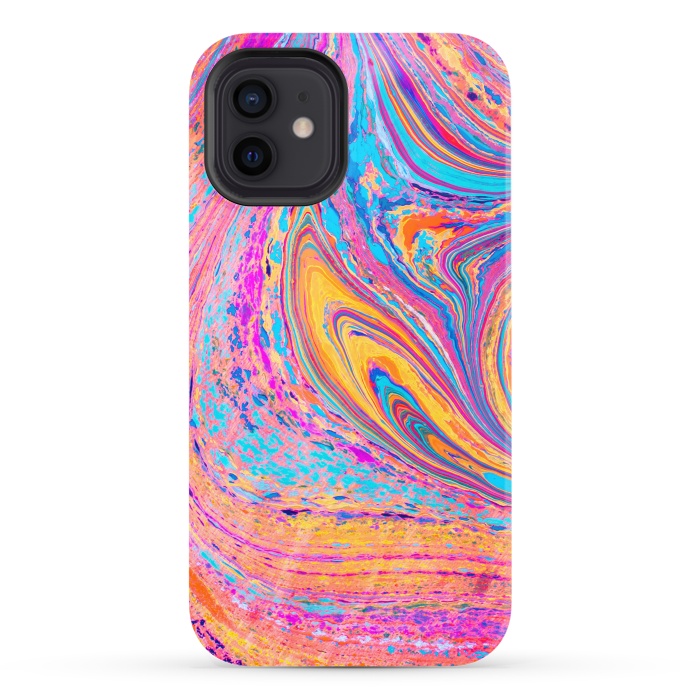 iPhone 12 StrongFit Colorful Marbling Artwork by ArtsCase