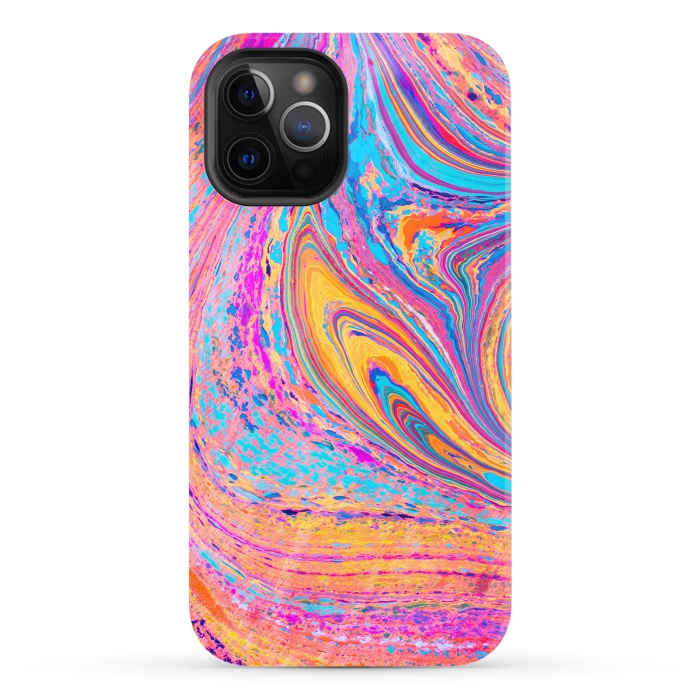 iPhone 12 Pro StrongFit Colorful Marbling Artwork by ArtsCase