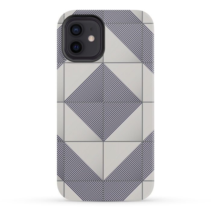 iPhone 12 mini StrongFit diamond blocks pattern by MALLIKA