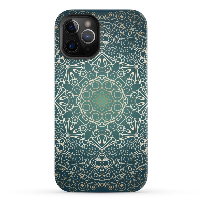 iPhone 12 Pro StrongFit Fantasy Mandala Design by ArtsCase