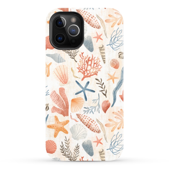 iPhone 12 Pro StrongFit Vintage Seashells by Noonday Design