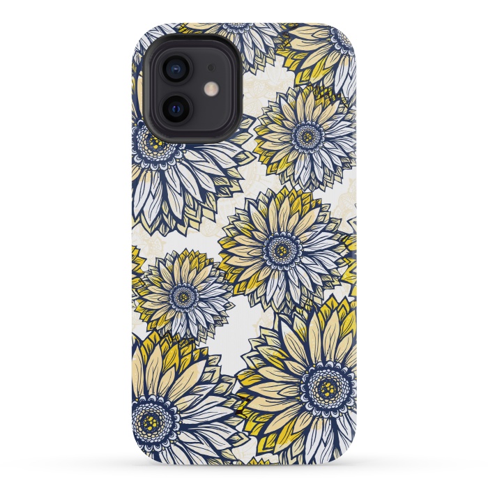 iPhone 12 mini StrongFit Happy Sunflowers by Rose Halsey