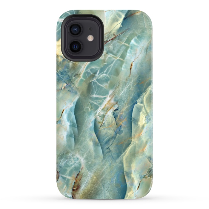 iPhone 12 StrongFit Green Marble Design by ArtsCase