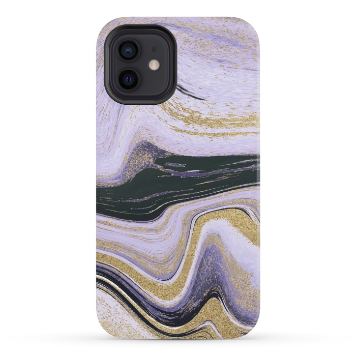 iPhone 12 mini StrongFit Ink Painting Abstract Pattern by ArtsCase