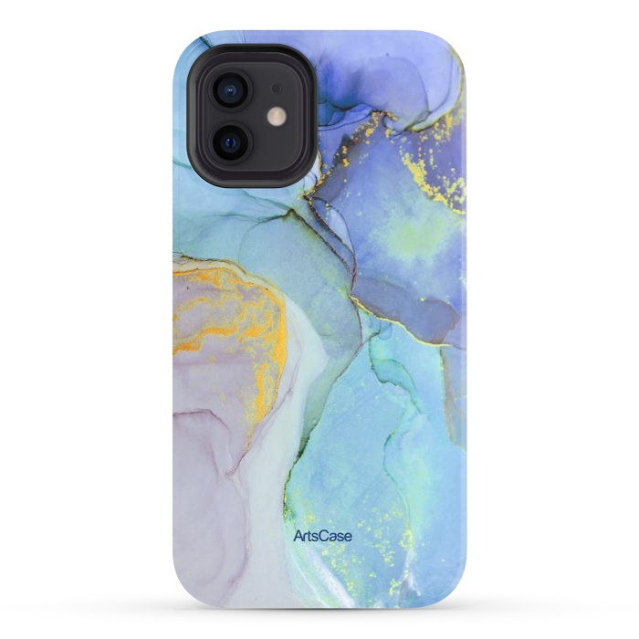 iPhone 12 StrongFit Ink Paint Abstract Marble by ArtsCase