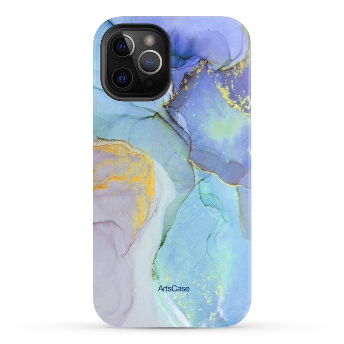 iPhone 12 Pro StrongFit Ink Paint Abstract Marble by ArtsCase