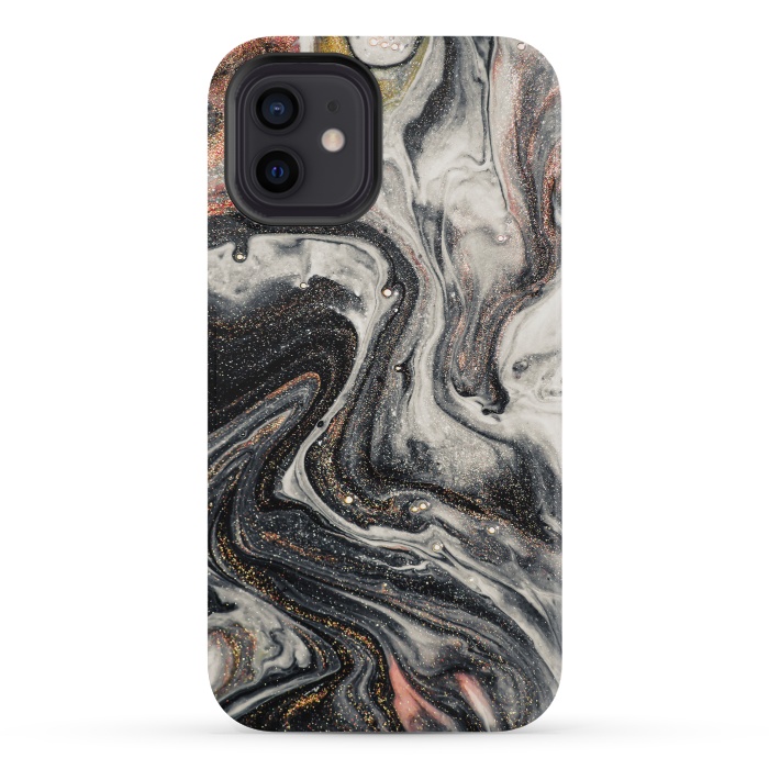 iPhone 12 mini StrongFit Swirls of Marble and The Ripples of Agate by ArtsCase