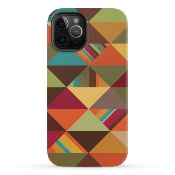 iPhone 12 Pro StrongFit Autumn Triangles by Noonday Design