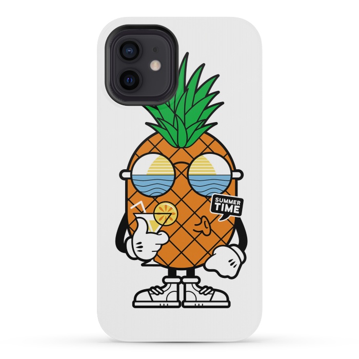 iPhone 12 mini StrongFit Pineapple Summer by Afif Quilimo