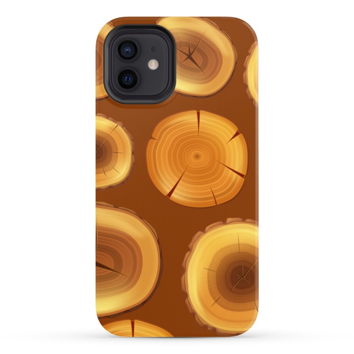 iPhone 12 StrongFit wooden trunk pattern by MALLIKA