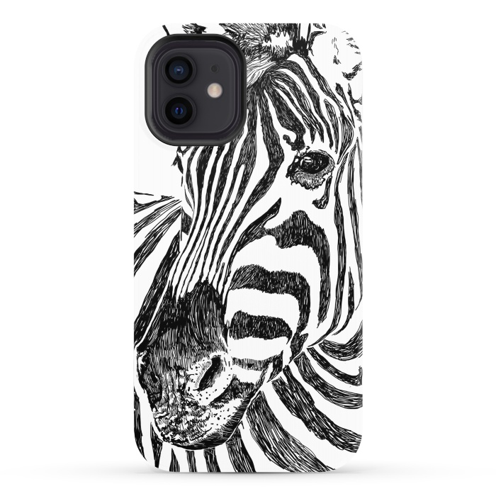 iPhone 12 StrongFit Zebra by Uma Prabhakar Gokhale