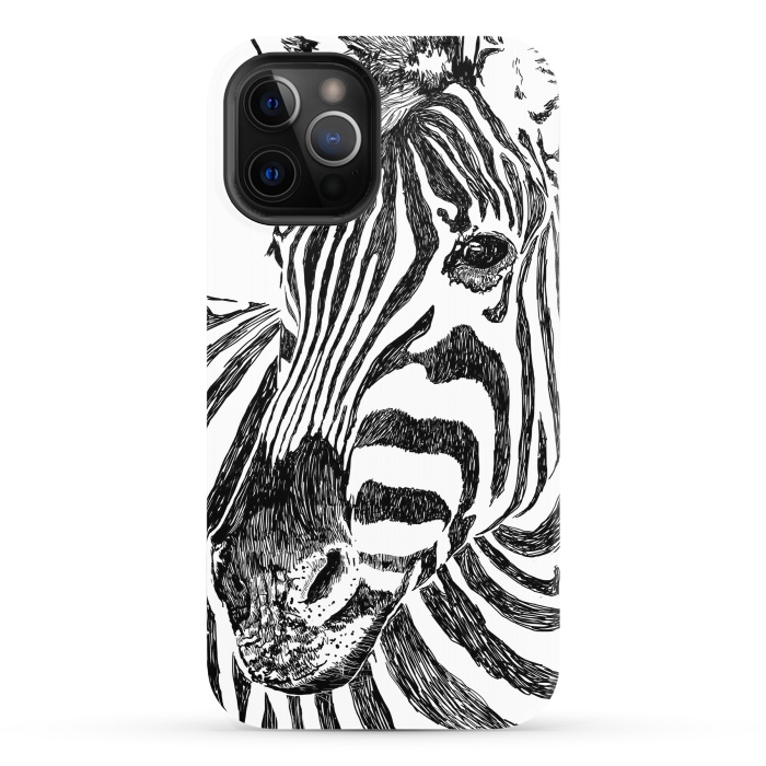 iPhone 12 Pro StrongFit Zebra by Uma Prabhakar Gokhale