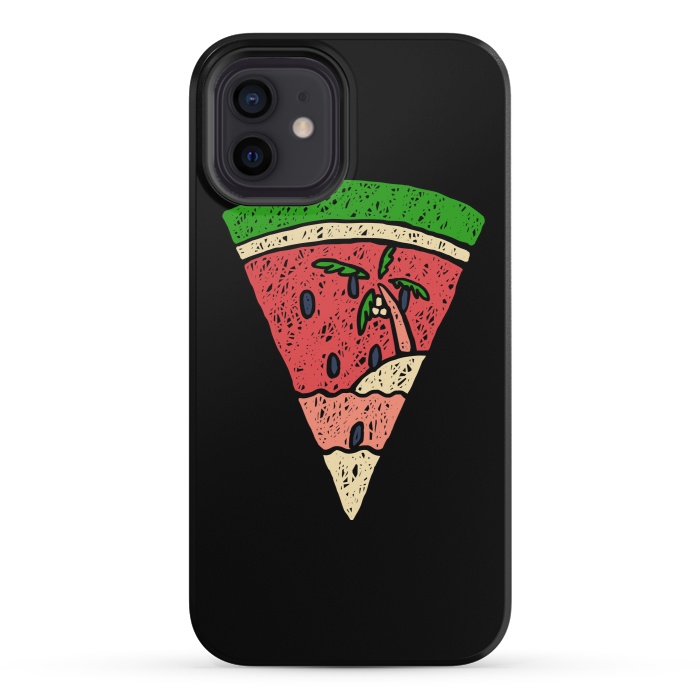 iPhone 12 mini StrongFit Watermelon and Beach by Afif Quilimo