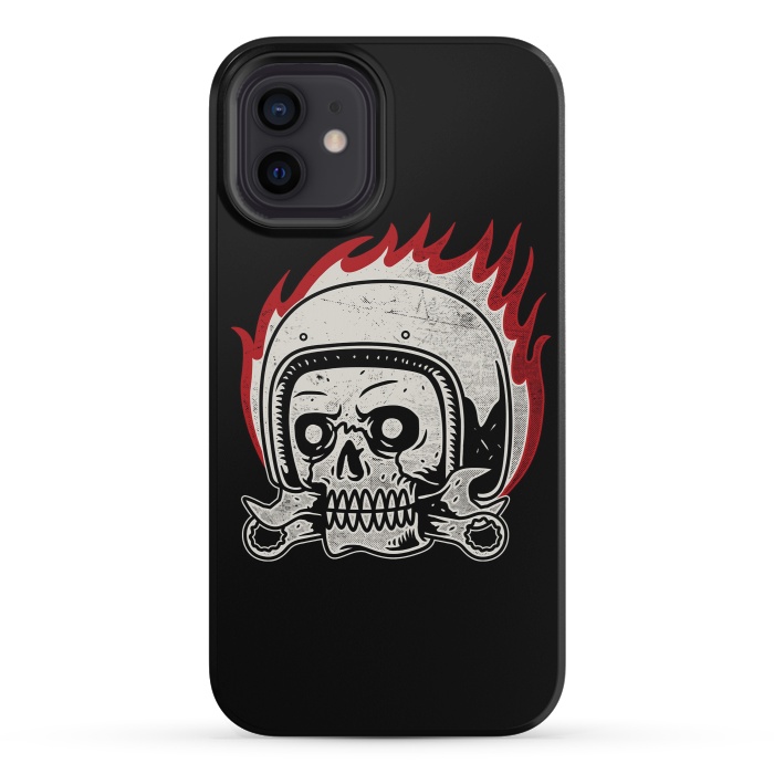 iPhone 12 mini StrongFit Skull Biker by Afif Quilimo