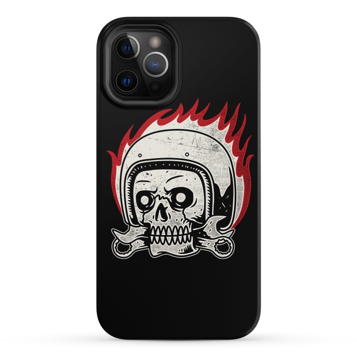 iPhone 12 Pro StrongFit Skull Biker by Afif Quilimo