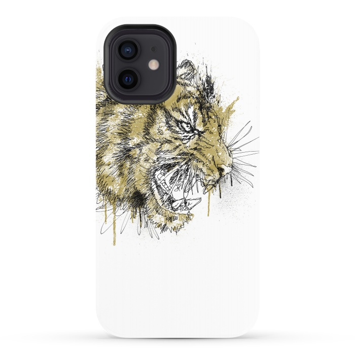 iPhone 12 StrongFit Tiger Roar Scratch by Afif Quilimo
