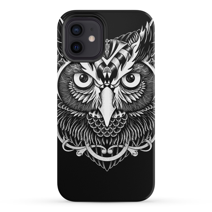 iPhone 12 mini StrongFit Owl ornate by Afif Quilimo