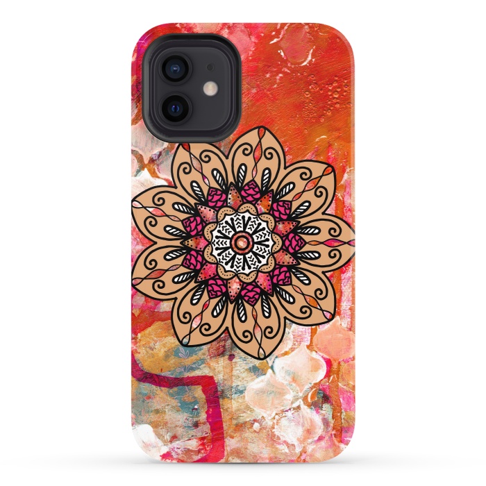 iPhone 12 StrongFit Red mandala  by Winston