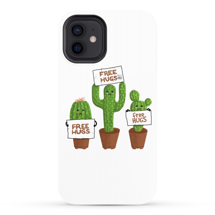 iPhone 12 StrongFit Free Hugs Cactus by Afif Quilimo