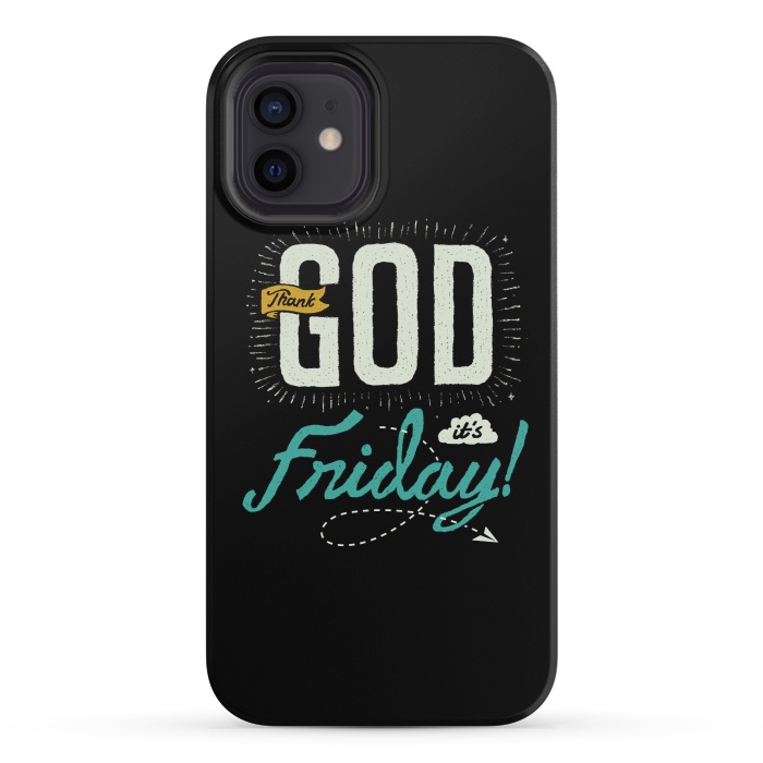 iPhone 12 mini StrongFit Thank GOD it's Friday by Afif Quilimo