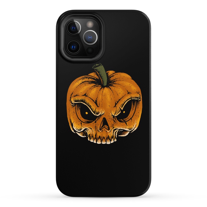 iPhone 12 Pro StrongFit Skull Pumkin by Afif Quilimo