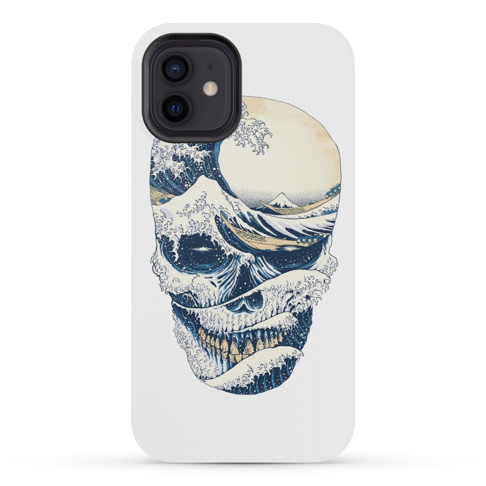iPhone 12 mini StrongFit The Great Wave off Skull by Afif Quilimo