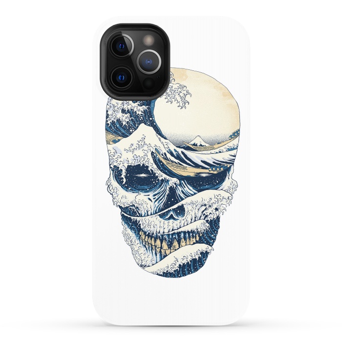 iPhone 12 Pro StrongFit The Great Wave off Skull by Afif Quilimo