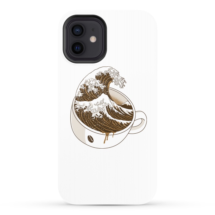 iPhone 12 StrongFit The Great Wave off Coffee by Afif Quilimo