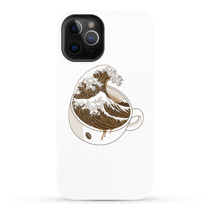 iPhone 12 Pro StrongFit The Great Wave off Coffee by Afif Quilimo
