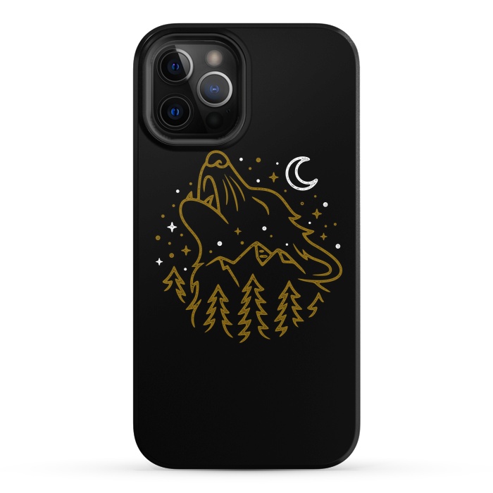 iPhone 12 Pro StrongFit Wolf Howling by Afif Quilimo