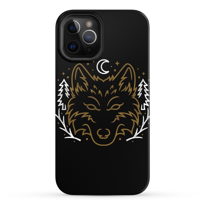 iPhone 12 Pro StrongFit Wolf Bench by Afif Quilimo