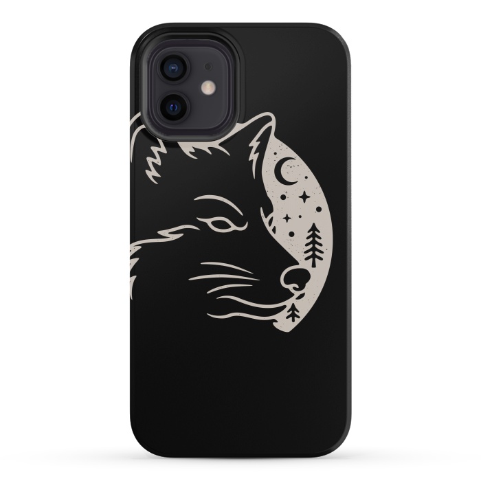 iPhone 12 mini StrongFit Wolf Moon by Afif Quilimo