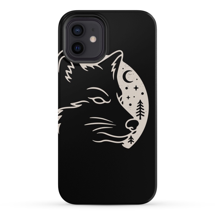 iPhone 12 StrongFit Wolf Moon by Afif Quilimo