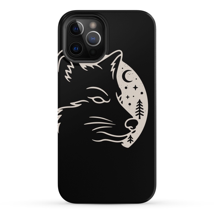 iPhone 12 Pro StrongFit Wolf Moon by Afif Quilimo
