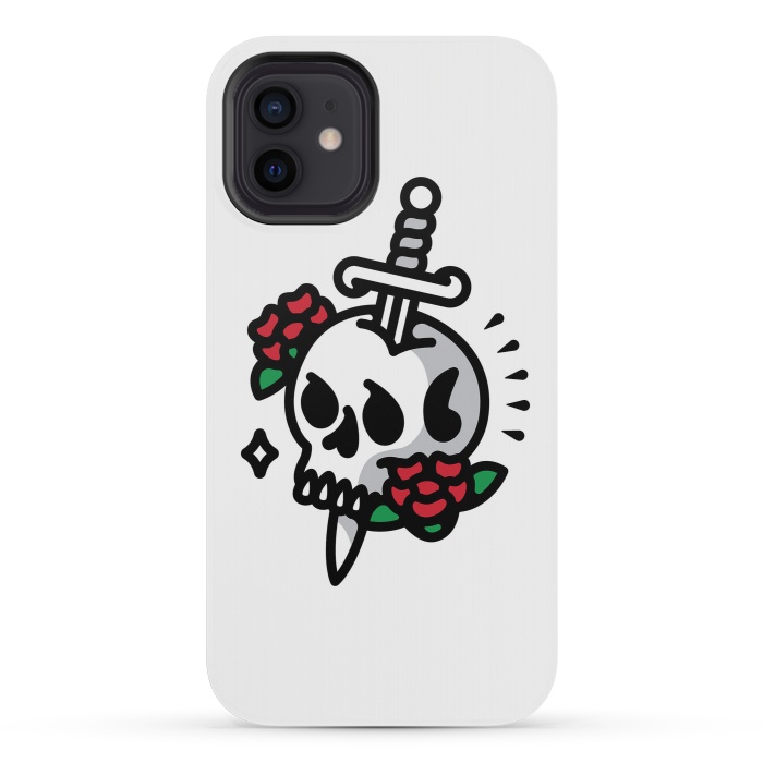 iPhone 12 mini StrongFit Death Flower Tattoo by Afif Quilimo
