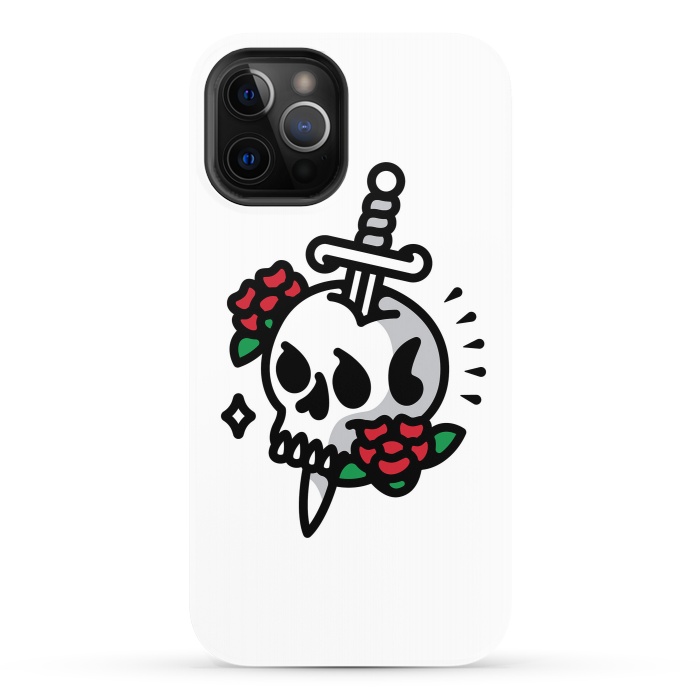 iPhone 12 Pro StrongFit Death Flower Tattoo by Afif Quilimo