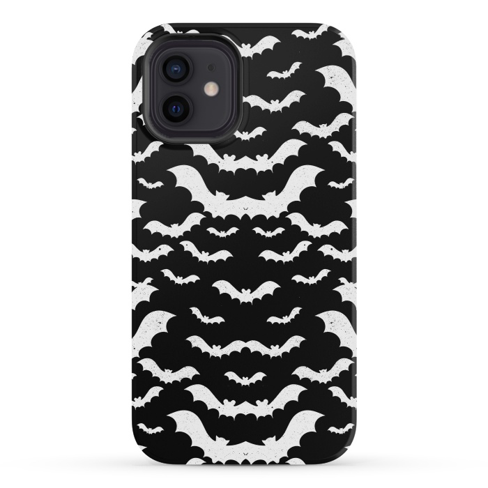 iPhone 12 mini StrongFit Spooky bats Halloween pattern by Oana 