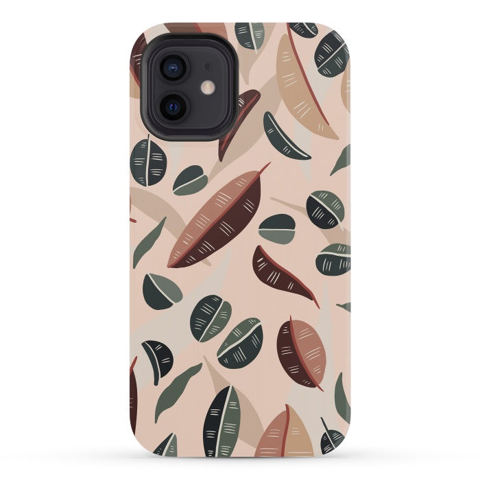 iPhone 12 mini StrongFit Botanical leaves fall by Mmartabc