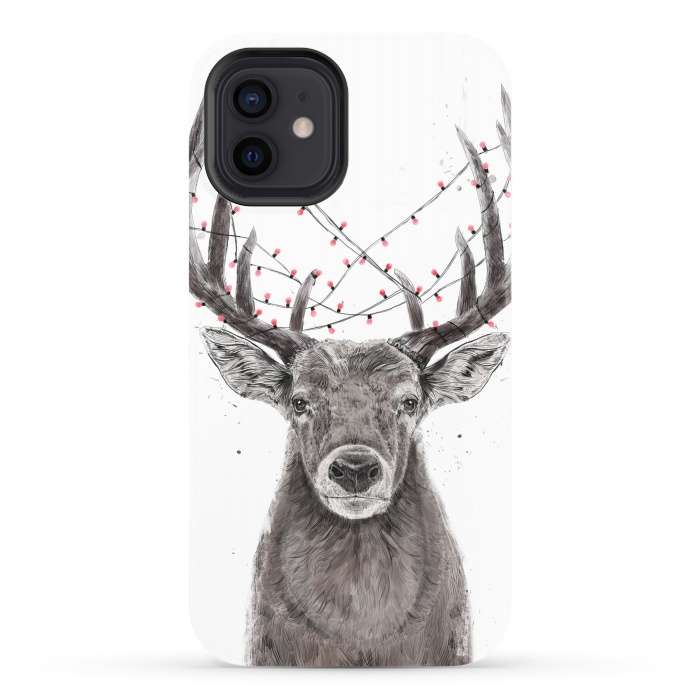 iPhone 12 StrongFit Xmas deer II by Balazs Solti